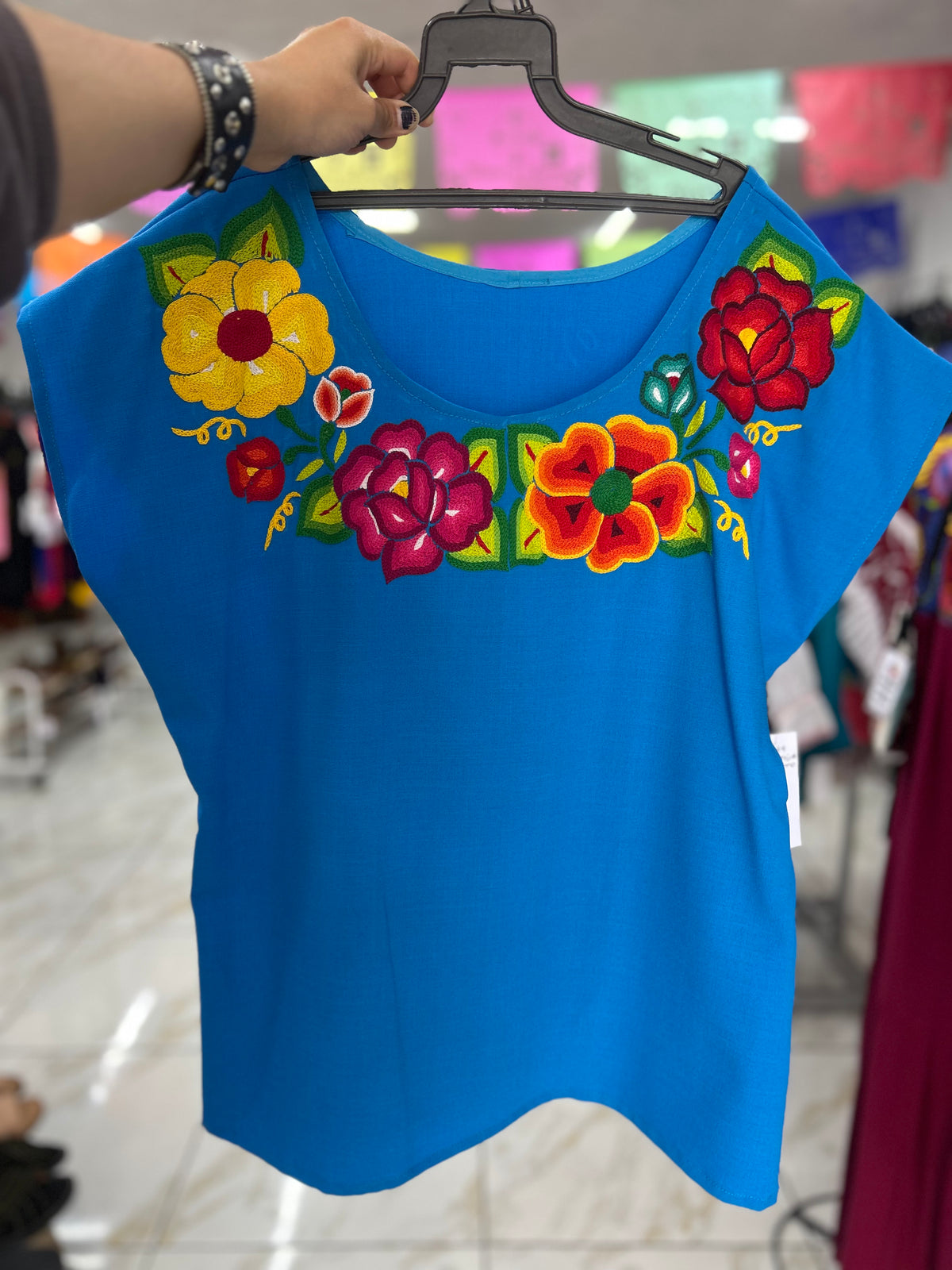 Blusa Tejido Flores Istmo