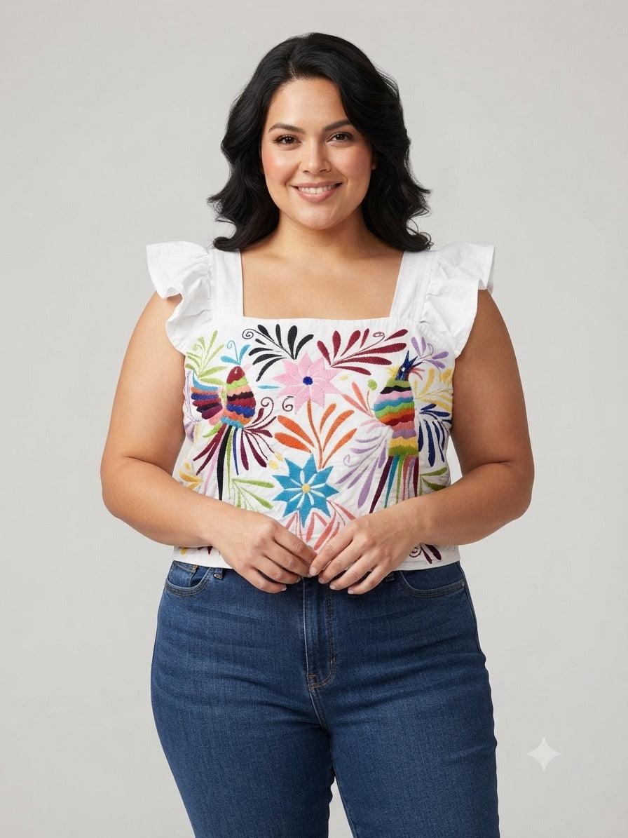 Blusa Hidalgo Bordado Otomi