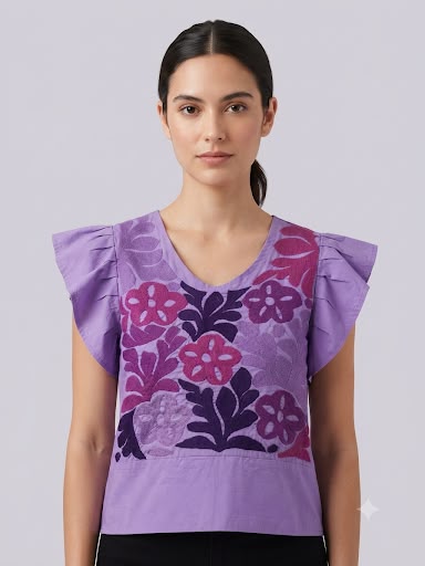 Blusa Hidalgo Bordado Otomi
