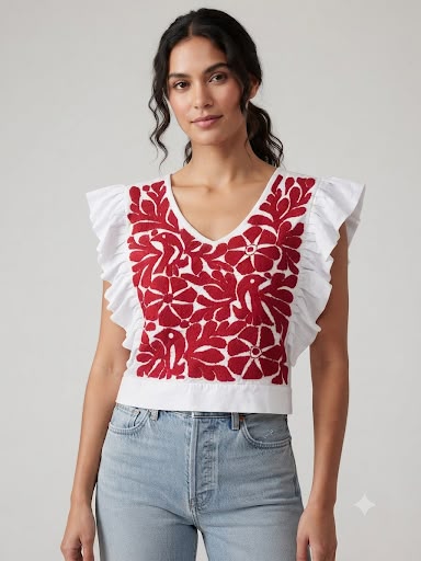 Blusa Hidalgo Bordado Otomi
