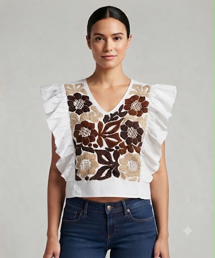 Blusa Hidalgo Bordado Otomi