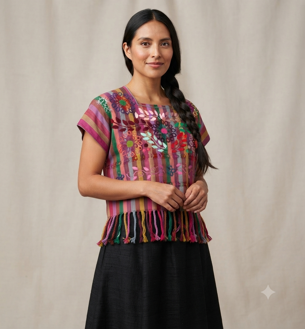 Huipil Telar Rococo-Chiapas