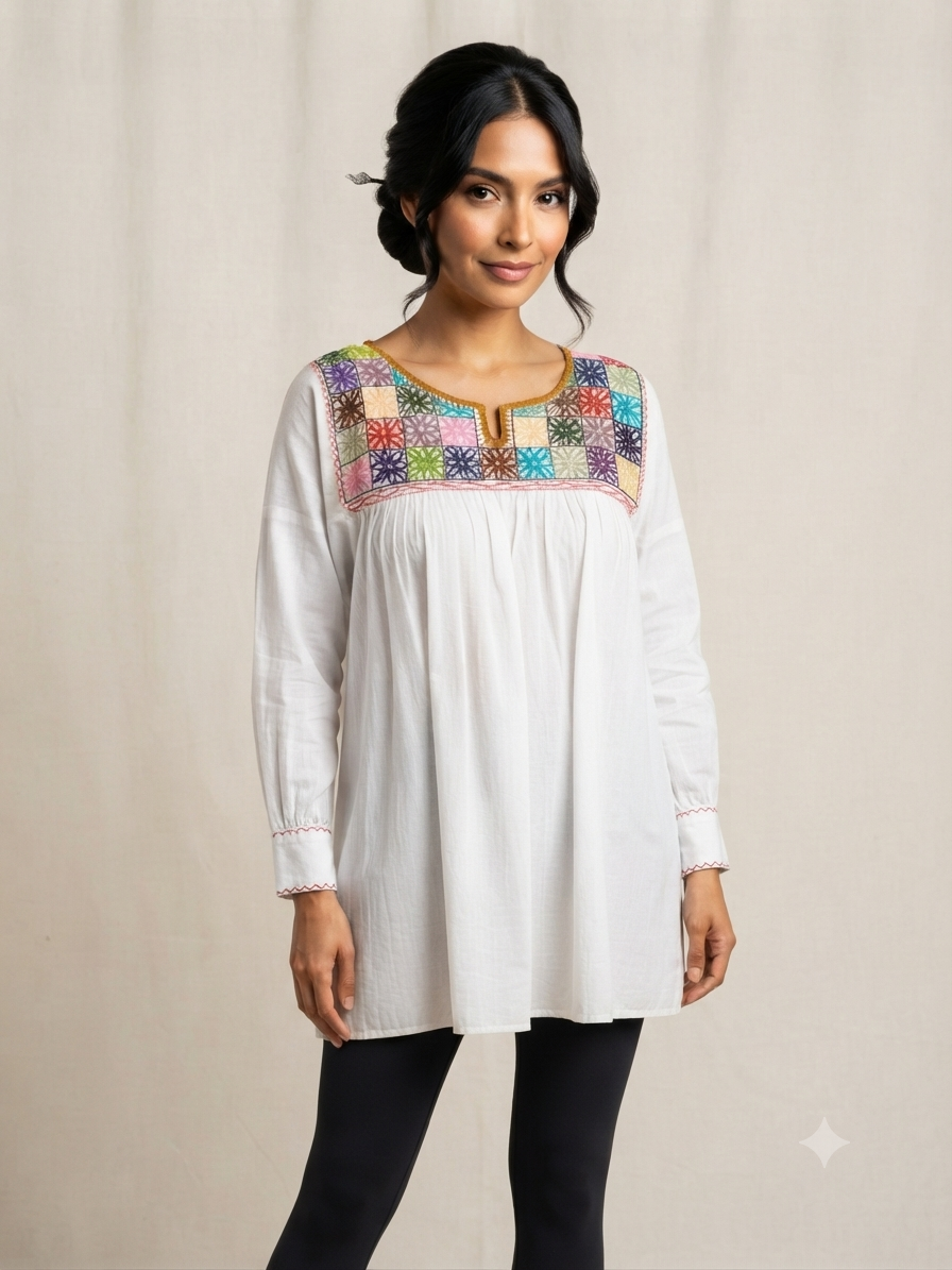 Blusa Chiapas Flores