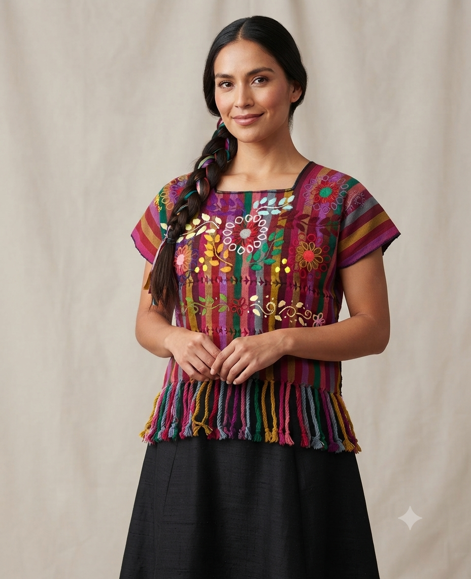 Huipil Telar Rococo-Chiapas