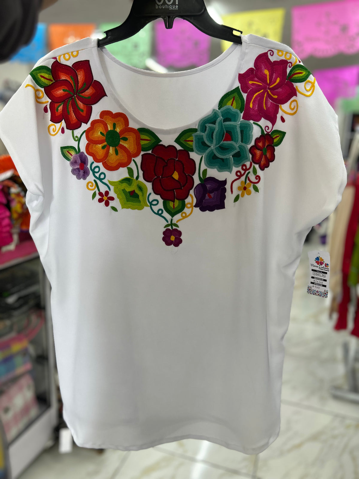Blusa Tejido Flores Istmo