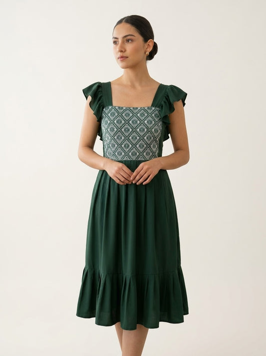 Vestido Pahuatlan Puebla Verde