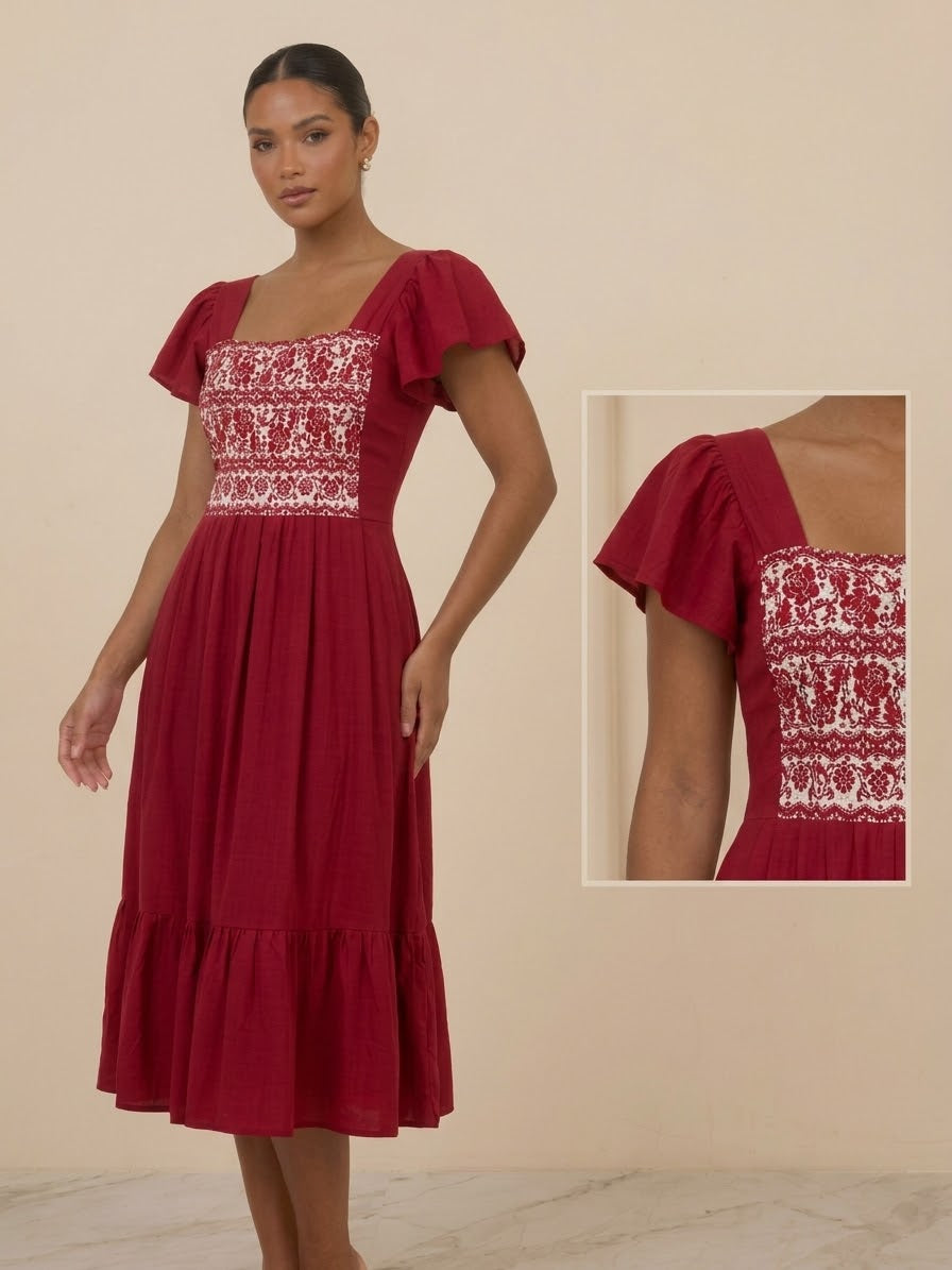 Vestido Pahuatlan Puebla Rojo