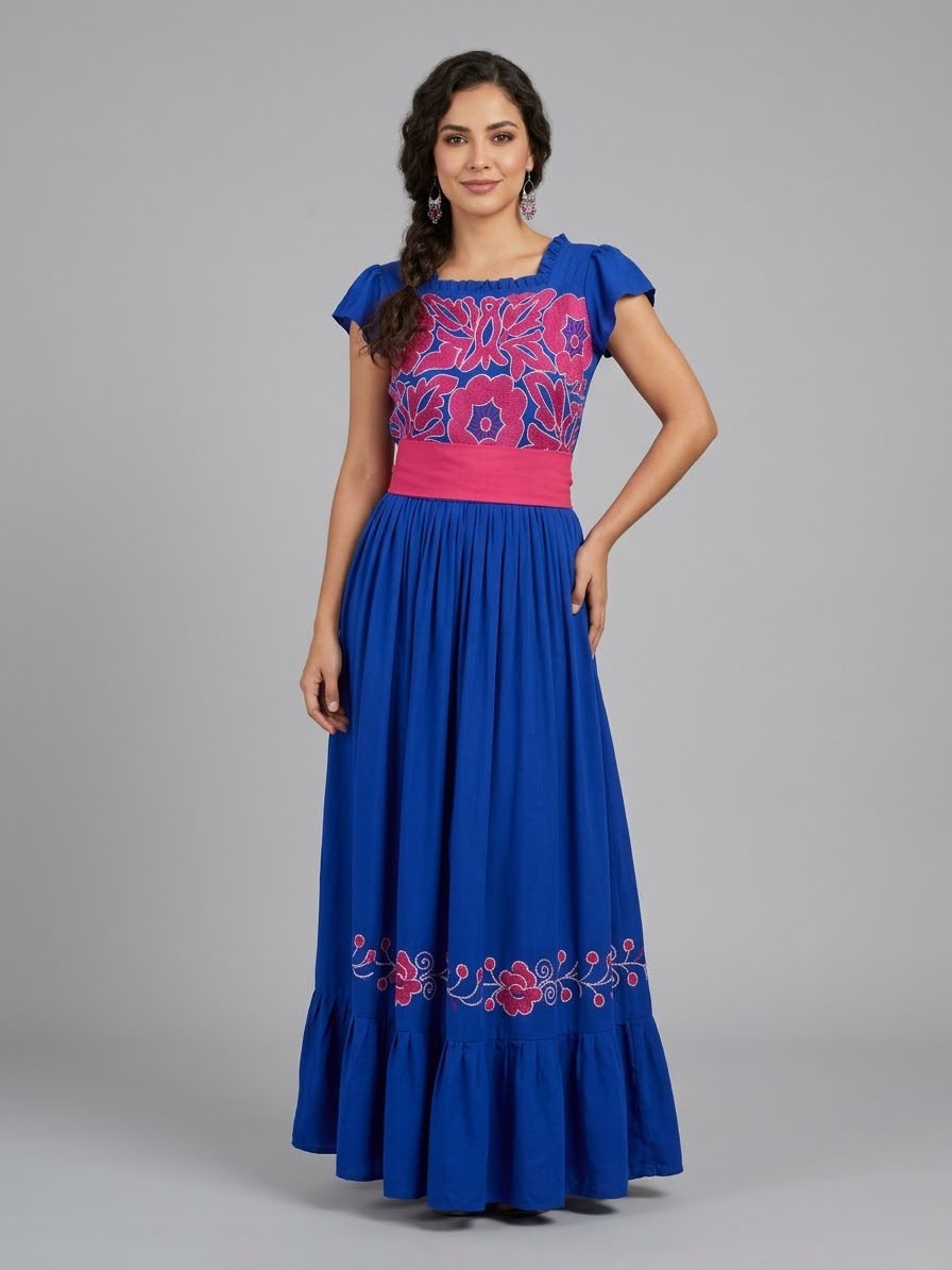 Vestido Tuxtepec Gala Pajaritos